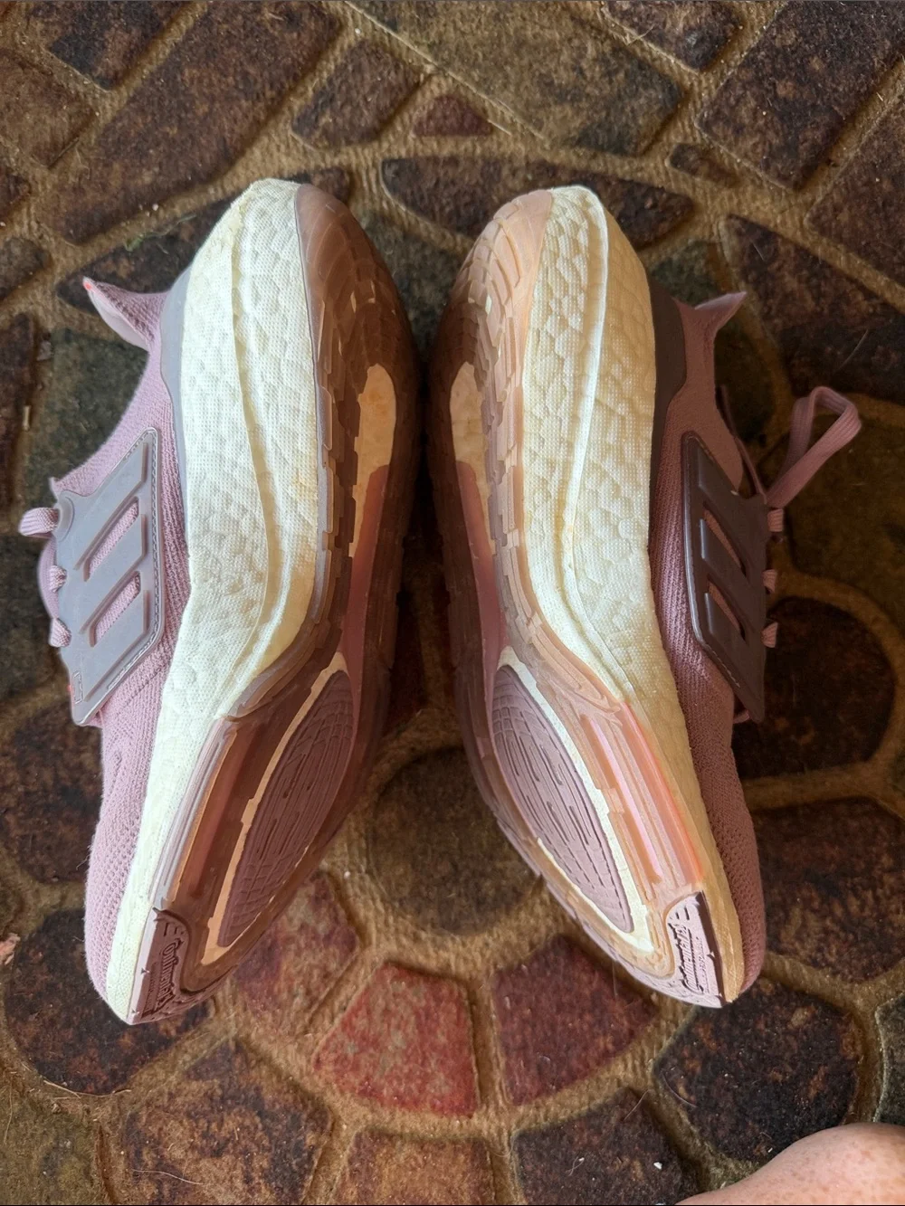 Adidas Ultraboost Youth Lavender Knit Running Shoes with Tabs